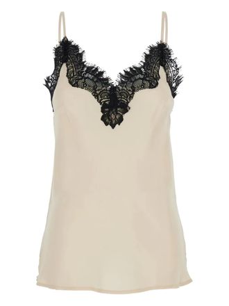 Gold Hawk Camie lace-trim top - Neutrals