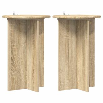 vidaXL Soporte De Plantas 2 Pcs Roble Sonoma &Oslash;40 X 60 Cm Vidaxl
