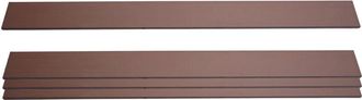 Hhg Set 4x listelli per pannelli frangivento fendivista privacy Sarthe wpc 180cm marrone