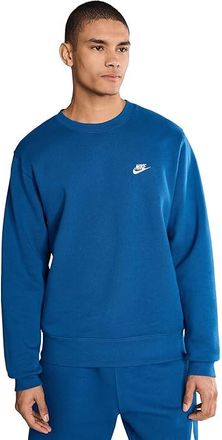 Nike Club Basketball Crew Mens Sweatshirt Court Blue/Light Khaki : 2XL, Cotton/Polyester