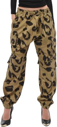 Stella McCartney Brown Animal Print Cargos Pants