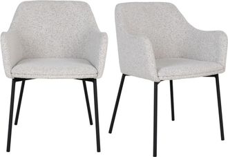 Moloo de comedor de tejido boucl&eacute; crudo (x2)