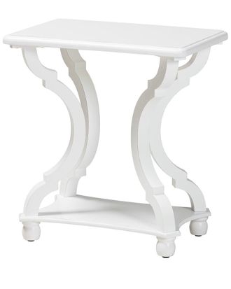 Baxton Studio Cianna White Wood End Table