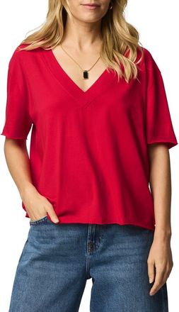 Splendid Kacey V-Neck T-Shirt in Rouge at Nordstrom, Size X-Small