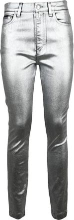 Dolce & Gabbana Jeans - Dames - Slim Fit Jeans - Grijs - S - Katoen - Jeans