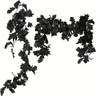 OEM Guirnaldas De Tallos De Hojas De Arce Para Halloween - Negras