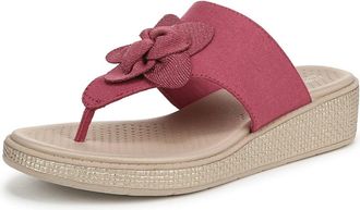 Life Stride Bloom J4181F1650 Sandals Womens Pink Floral Toe Post Thong HTAT1809