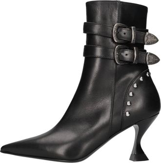 Strategia Laarzen Zwart - Dames - Laarzen met Hak - Zwart - 39 EU - Leer - Schoenen