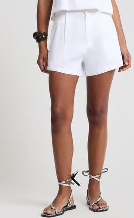 Onia Stretch Linen Short in White at Nordstrom, Size 00