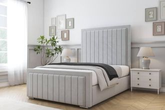 Comfort Beds Arizona Plush Bed Frame With Mattress-50 Upholstered in Silver | Size: Single