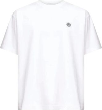 Stone Island Regular T-Shirt - Heren - T-shirts - Wit - L - Katoen - Tops