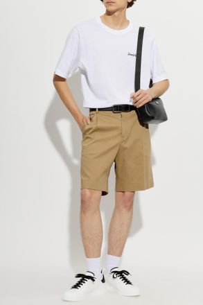 Dolce & Gabbana T-shirt With Embroidered Logo, Mens, White