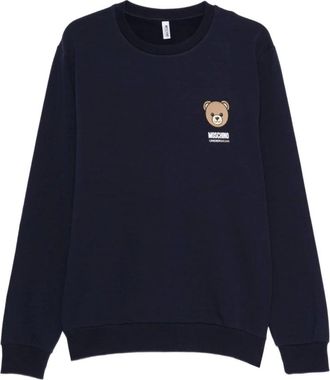 Moschino Heren, Sweatshirts & Hoodies, Blauw, Maat: L Katoen