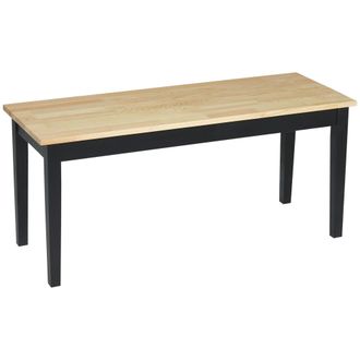 HOMCOM Wood Dining Bench Wooden Bench for 2 People - Natural Wood Effect | TJ Hughes