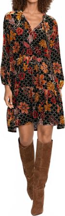 Johnny Was Jasmoon Flore Velvet Field Tiered Dress In Multi