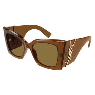 Saint Laurent Sunglasses, unisex, Brown, Size: 54 MM Blaze Crystal