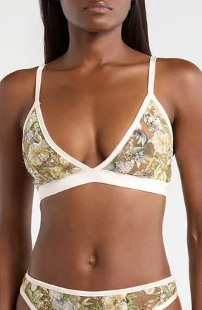 Kilo Brava Sequin Embroidered Bralette in Champagne Sparkle at Nordstrom, Size Xx-Large