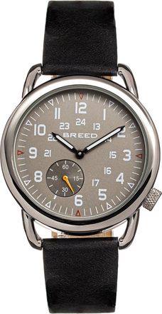 Breed Regulator Watch with Genuine Leather Strap and Seconds Sub-Dial