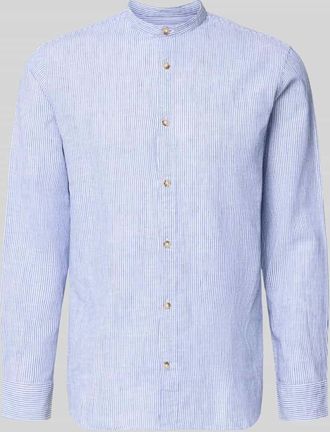 Jack & Jones Jack & Jones Regular Fit Freizeithemd aus Baumwoll-Leinen-Mix in Bleu, Gr&ouml;&szlig;e XXL