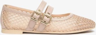 Nero Giardini Womens Mesh Ballet Flat In Rose