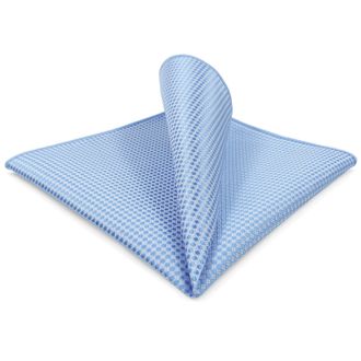Shlax & Wing Mens Handkerchief Pocket Square Baby Blue Dots Suit Hanky for Suit Jacket Party Prom