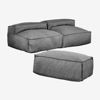 Sklum Sof&aacute; Modular De 2 Piezas Y Puff Para Jard&iacute;n Dojans Sklum