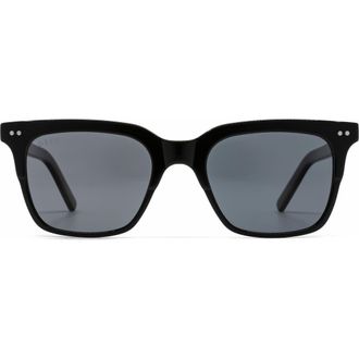 DIFF Eyewear Billie 52mm Polarized Square Sunglasses in Black/Grey at Nordstrom Rack