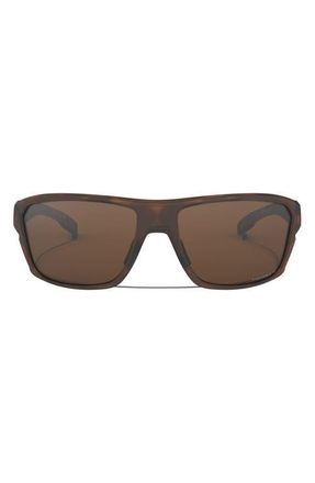 Oakley Split Shot 64mm Polarized Oversize Rectangle Sunglasses in Brown at Nordstrom