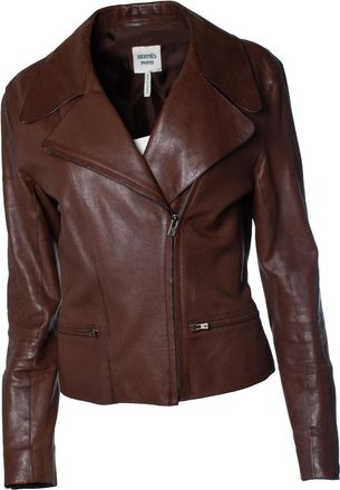 Herm&egrave;s Herm&egrave;s, leren motorjack in bruin