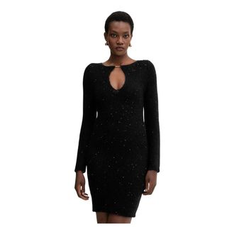 Liviana Conti Abito Corto con Paillettes - - Dresses - Donna - Nero - M