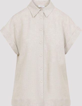 PESERICO Camicia Peserico in Lino Maniche Corte