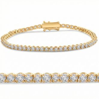 Pompeii3 4 Ct Diamond Tennis Bracelet 14k White, Yellow, or Rose Gold Lab Grown 7