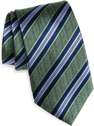 Nordstrom Stripe Silk Tie in Green at Nordstrom