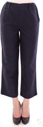 Andrea Incontri Womens Cropped Straightleg Pants - Navy