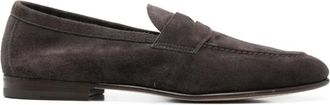 Henderson Schoenen, Heren, Bruin, 42 1/2 EU, Suede Loafers Baracco Stijl