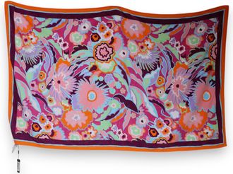 Dolce & Gabbana Multicolor Floral Print Cotton Beach Womens Towel