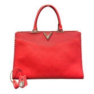 Louis Vuitton Monogram Ruby Leather Handbag Tote Bag (Pre-Owned)