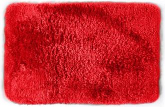 Spirella Spirella - Colecci&oacute;n Fino, Alfombrilla De Ba&ntilde;o, 100% Poli&eacute;ster Y Microfibra, Rojo - Rojo