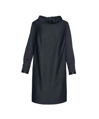 M&oacute;veis Conquista Womens Casual H-Line Stand Collar Long Sleeve Midi Dress - Charcoal - Size EU 42 (Womens)
