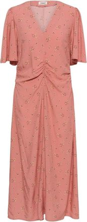 Soaked In Luxury Arjana Ruching Dress - Dames - Casual kleedjes - Roze - M - Kleedjes