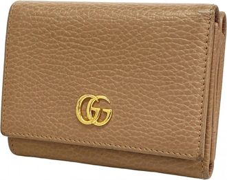 Gucci Brown Leather Wallet (Tri-Fold) (Pre-Owned)