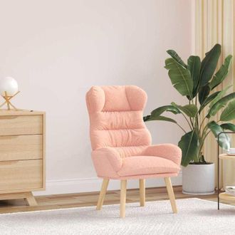 vidaXL Sedia rilassante Rosa 69 x 74 x 93 cm Tessuto - Vidaxl