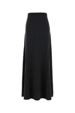 Balenciaga Graphite Wool Skirt