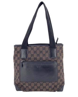 Gucci Brown Cotton Shoulder Bag (Authentic Pre-Loved)