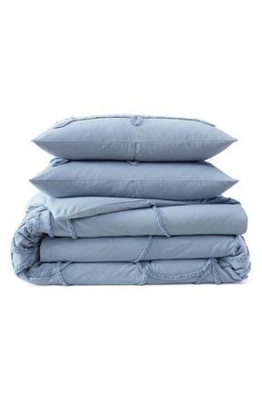 Peri Home Retro Scroll Comforter & Shams Set in Blue at Nordstrom, Size Full