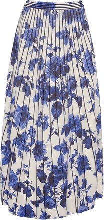 Cara Cara Tavira floral-pattern pleated midi skirt - Neutrals