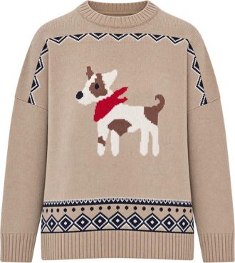 Max Mara Pavidi Ronde Hals Trui - Dames - Ronde hals truien - Beige - XS - Katoen - Truien & Vesten
