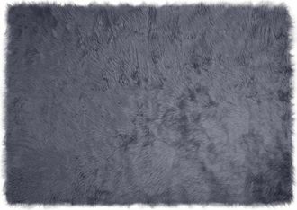 vidaXL Faux Sheepskin Rug Tafalla Anthracite 140 x 200 cm Polyester vidaXL