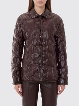 Pinko Dipladenia Quilted Nylon Shirt-Style Down Jacket with Dropped Shoulders