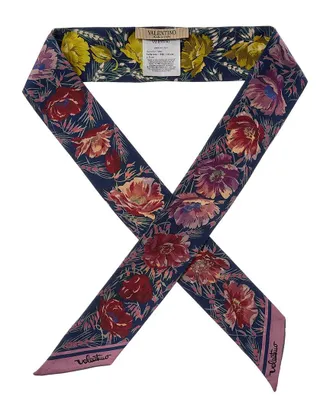 Valentino Apr&egrave;s Lhiver Poppies Silk Scarf